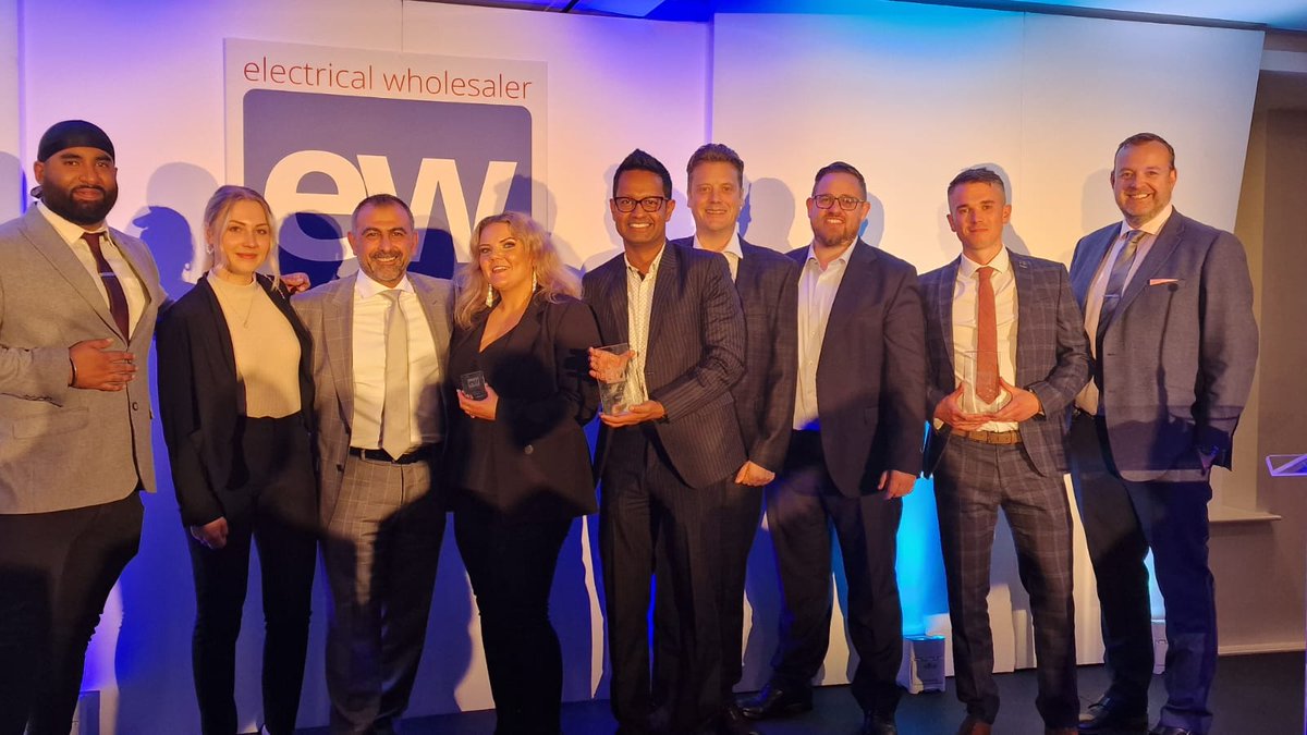cefonline's tweet photo. We did it! 🍾 We're thrilled to have won Best Wholesaler: 26+ Branches and Best Wholesaler Website at the #EWAwards2023, plus being highly commended for Best Customer Service: Wholesaler. Thanks to our customers and #TeamCEF for making this possible! #WeDidIt #CEFLIVE23 https://t.co/dTB7htvhFh