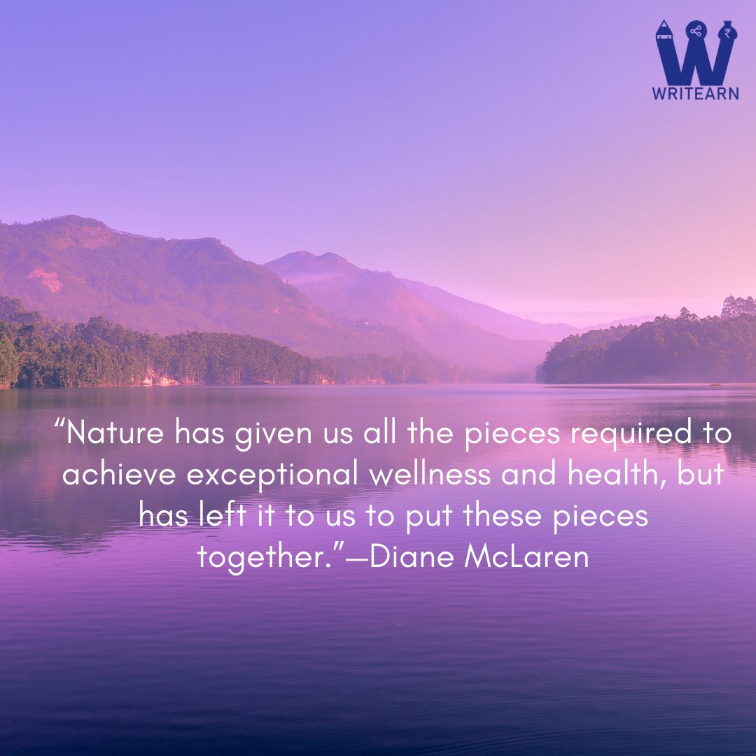 Nature has given us all the pieces required to achieve exceptional wellness and health, has left it to us to put these pieces together. . . . #writearn #writeandearn #writers #writersofindia #indianwriters #hindiquotes #hindiwriter #bloggin #indianbloggers #instablogger