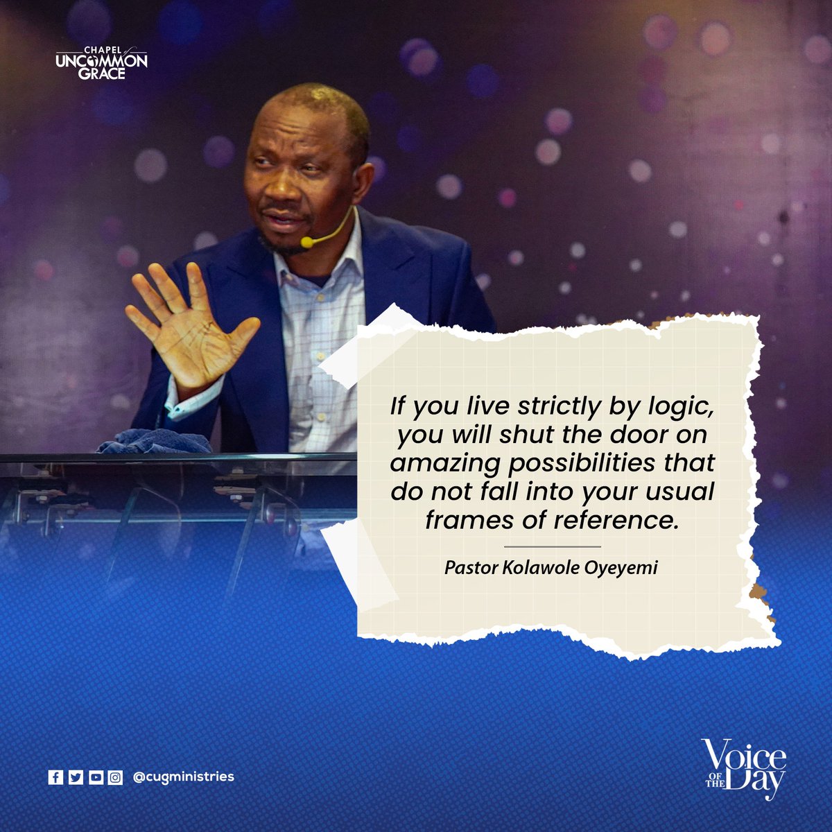 CUGMinistries's tweet image. New Dawn - Day 45
#VoiceOfTheDay
#CUGministries