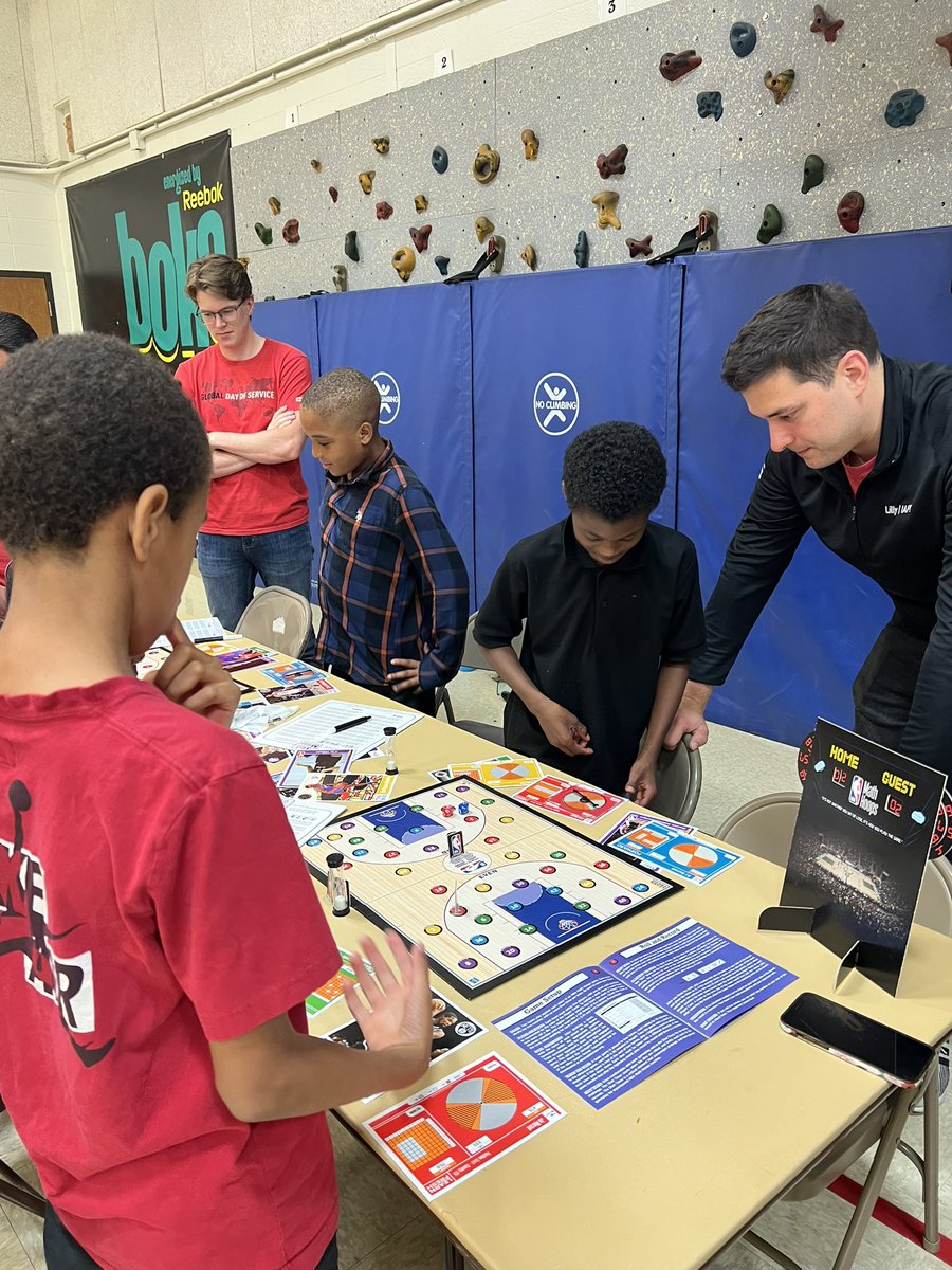 JessicaHeckard's tweet photo. Lilly Day of Service at Frederick Douglass 19! Our students and the volunteers played Math Hoops. Smiles and fun was had by all!!! @DariaP1980 @brynn_kardash @LelaSimmons19 https://t.co/Iue4Drq3jl