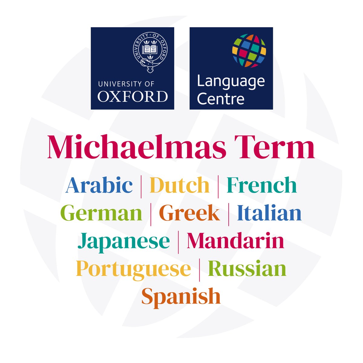 Enrolment is open for Michaelmas term! lang.ox.ac.uk Expand your horizons and immerse yourself in another language with a course at Oxford University Language Centre. Our expert tutors and flexible courses are designed to help you achieve your language learning goals.