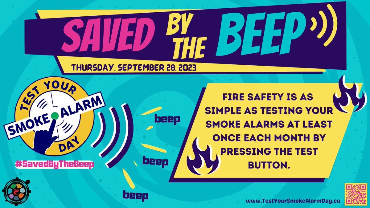 NIFSC_CA's tweet photo. Today is the FIRST Test Your Smoke Alarm Day. Will you be #savedbythebeep Participation is easy. Test your smoke alarms by pressing the test button. It takes seconds and could save your life! @ONFireMarshal https://t.co/X1Hkg9F9Ry
