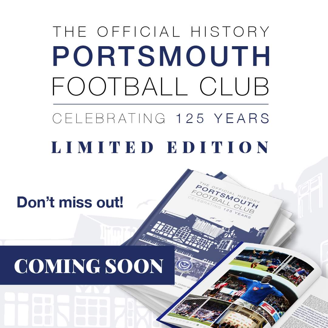 You can pre-order your copy of The Official History of Portsmouth Football Club 125th anniversary edition at our gift shop or over the phone now!