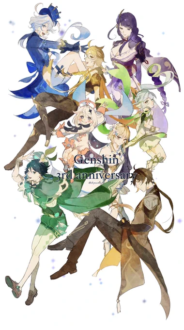 #原神3周年 #GenshinImpact3years3周年おめでとうございます!これからも素敵な旅を! 