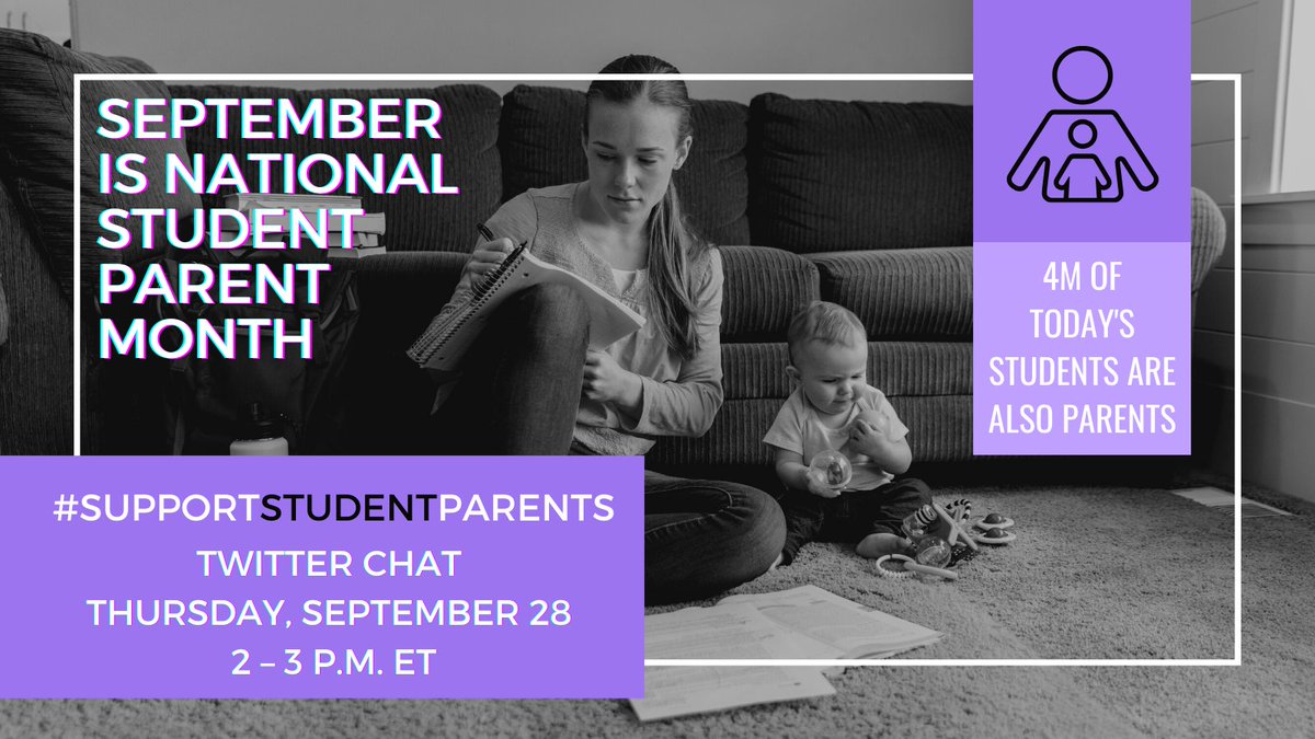Join us TODAY for a  #SupportStudentParents Twitter chat from 2-3pm ET.