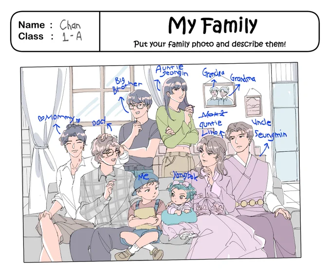 Channie's workbook after chuseok! Skz family💕 