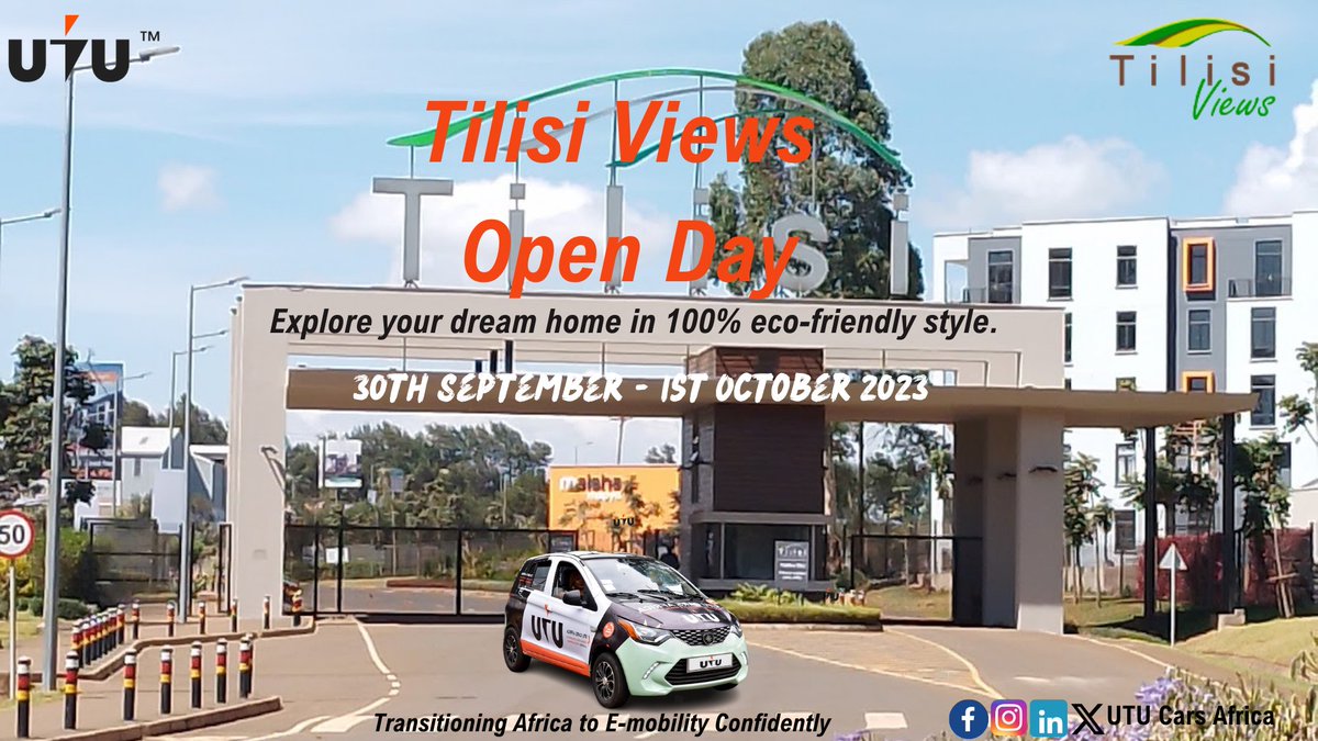 UtuCarsAfrica's tweet image. Experience the future of mobility at the Tilisi House Viewing event with UTU Cars Africa&apos;s electric vehicles! 🌟🚗 Get ready for a smooth and sustainable ride around the future of real estate. #TilisiHouseViewing #EVExperience #UTUCarsAfrica