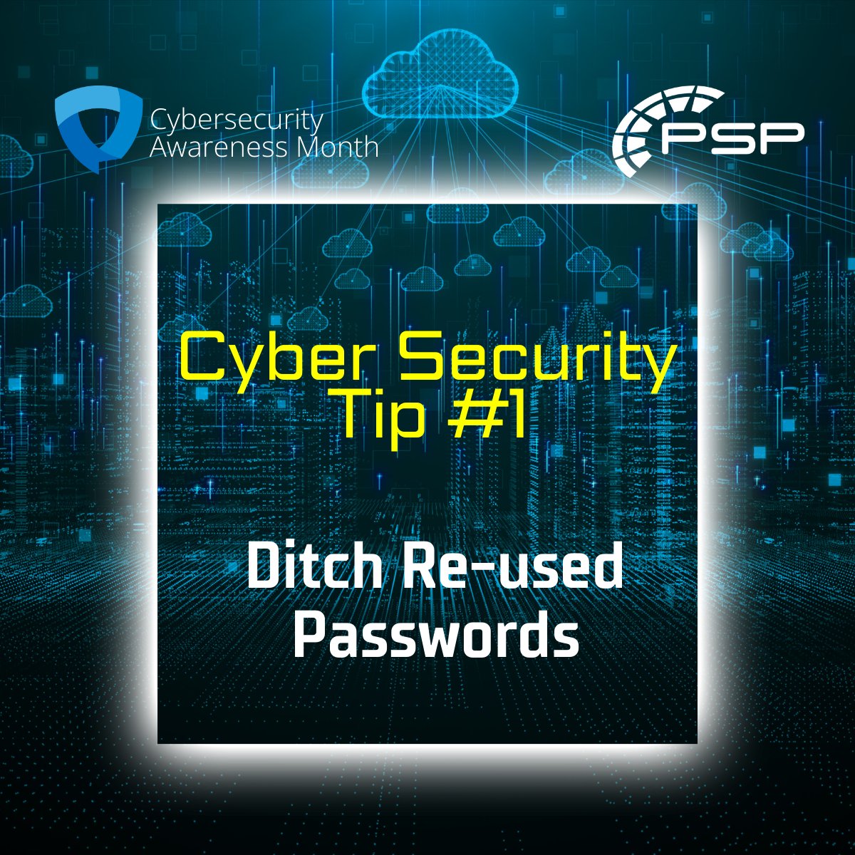 Today marks the start of #cybersecurityawarenessmonth and we're sharing a daily tip all month.
🔑 Ditch Reused Passwords 🔑 Reusing your passwords is like giving a cybercriminal a master key. Protect all your accounts by using unique, strong passwords for each one.
#becybersmart