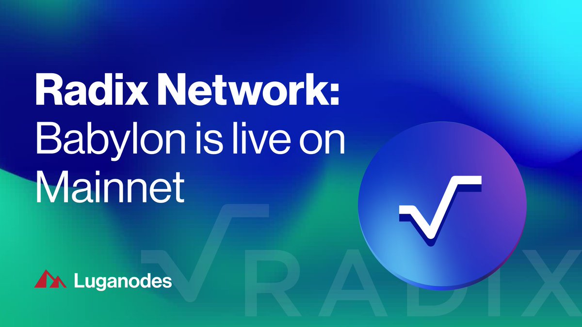 1/
The much-anticipated <a href="/radixdlt/">Radix - Radically Different DeFi</a> Babylon Upgrade is now officially completed on mainnet, marking a significant milestone !🚀

Our #Radix nodes have been successfully updated, supporting this groundbreaking transition. Let's dive into the details🧵 👇