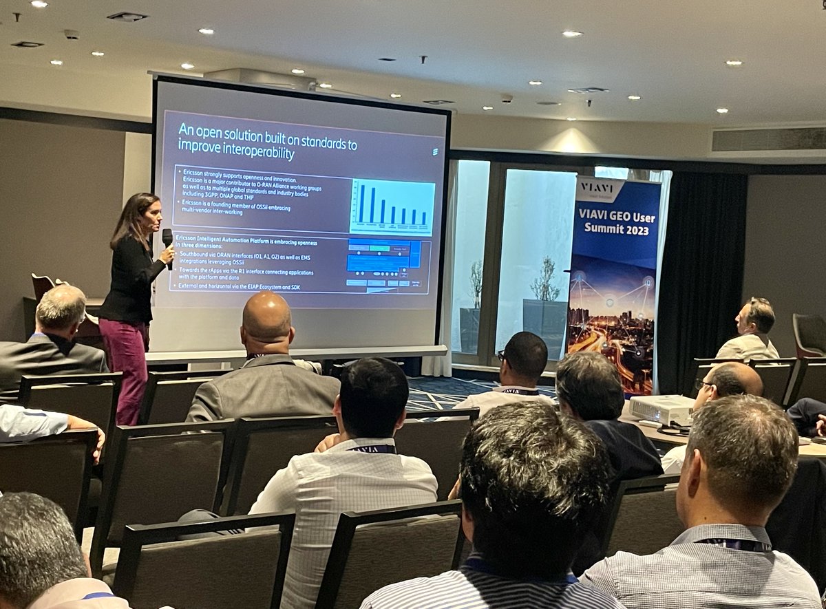 EricssonSoftw's tweet photo. 🤩 It was great to showcase innovative use cases featuring the Ericsson Intelligent Automation Platform and the #Viavi geolocation rApp to CSP-s at Viavi GEO User Summit 2023. 

Thanks for having us @ViaviSolutions

#automation #ai #technology https://t.co/zbED1nInal