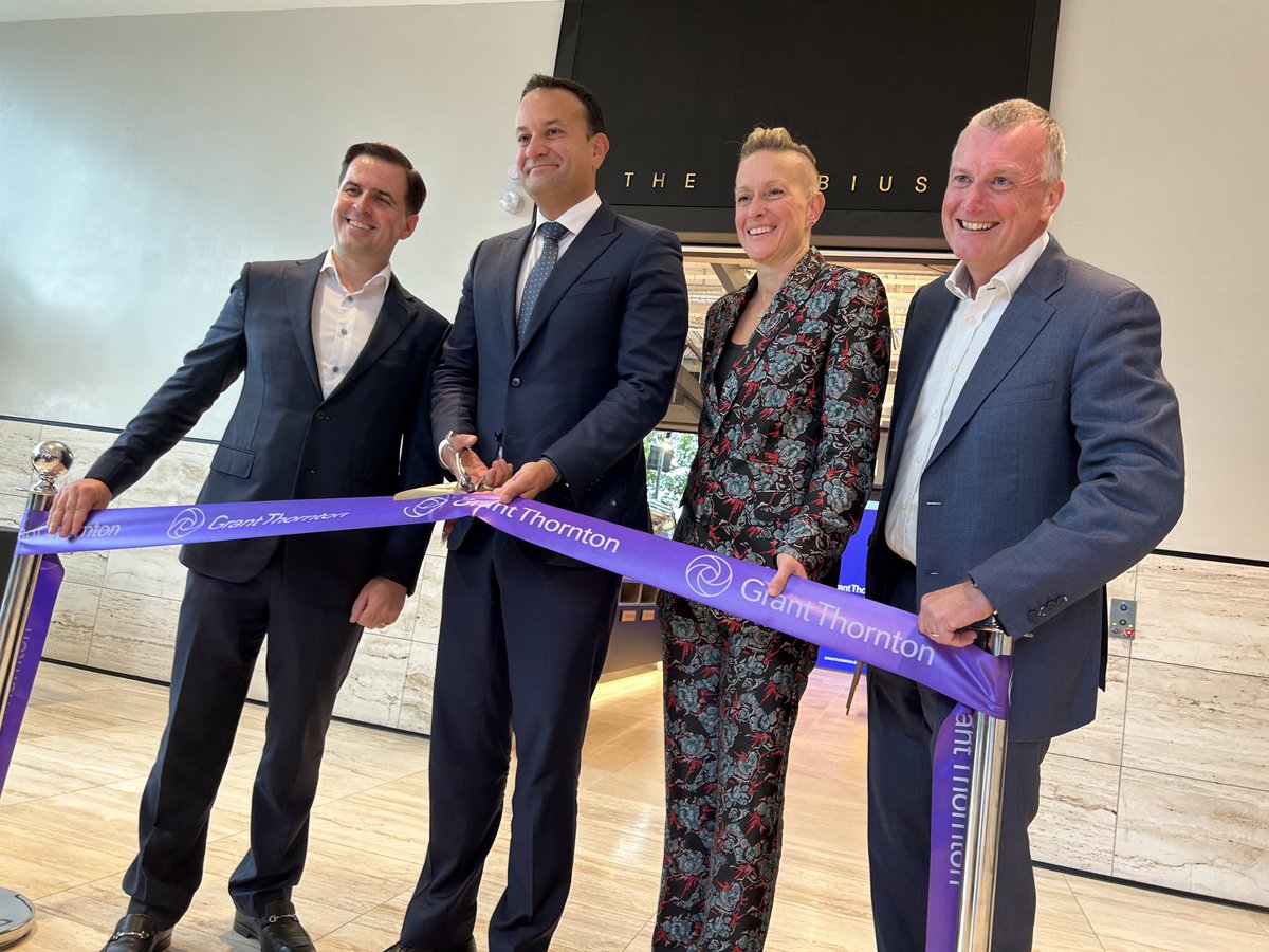 Delighted to officially open the ⁦@GrantThorntonIE⁩ Möbius Hub today. The firm is ahead of growth targets and is expanding its workforce