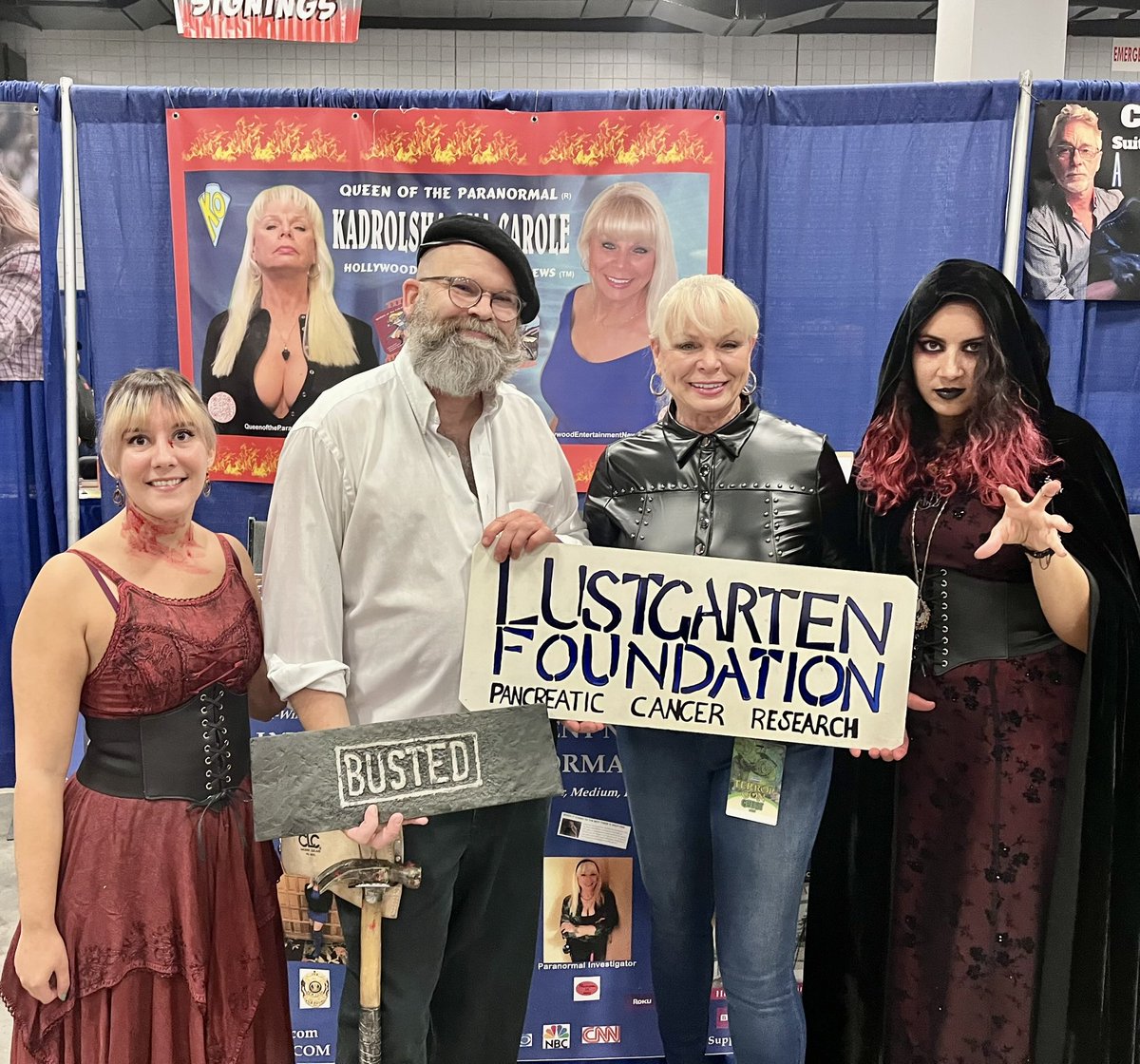 Thank you to our friend, @Queenofthepara, for taking a moment to show support for those affected by pancreatic cancer at @TheTerrorCon.  We raised $1,437 for @lustgartenfdn at the show!

Couldn’t attend?  Donate here:  bit.ly/3Vh1oyy.💜 #paranormal #queenoftheparanormal