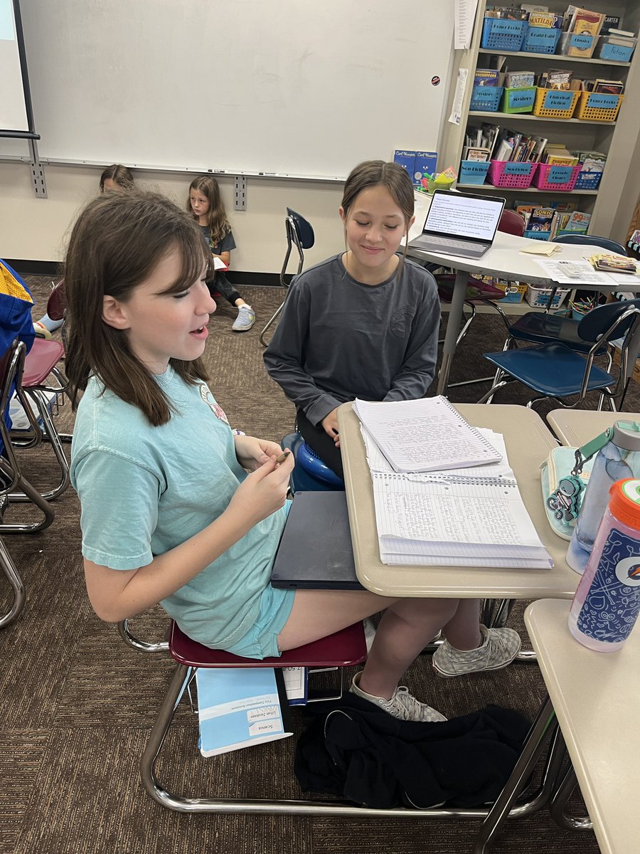 Our fictional narratives are in full swing! I love to see my students discussing their writing and bouncing ideas off of one another! #Proud2bMIS