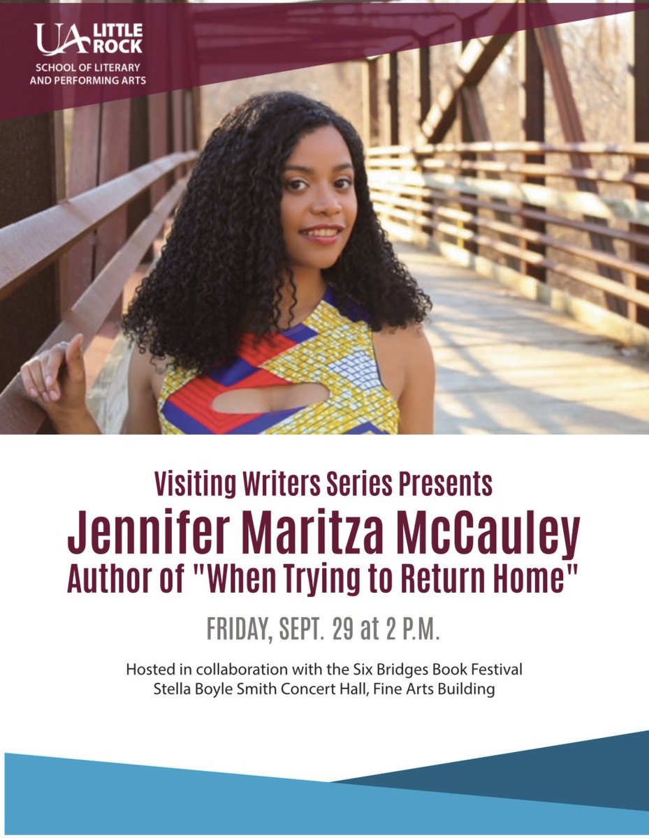 Mark your calendars for tomorrow’s event with Jennifer Maritza McCauley as part of the School of Literary and Performing Arts’ Visiting Writers Series!