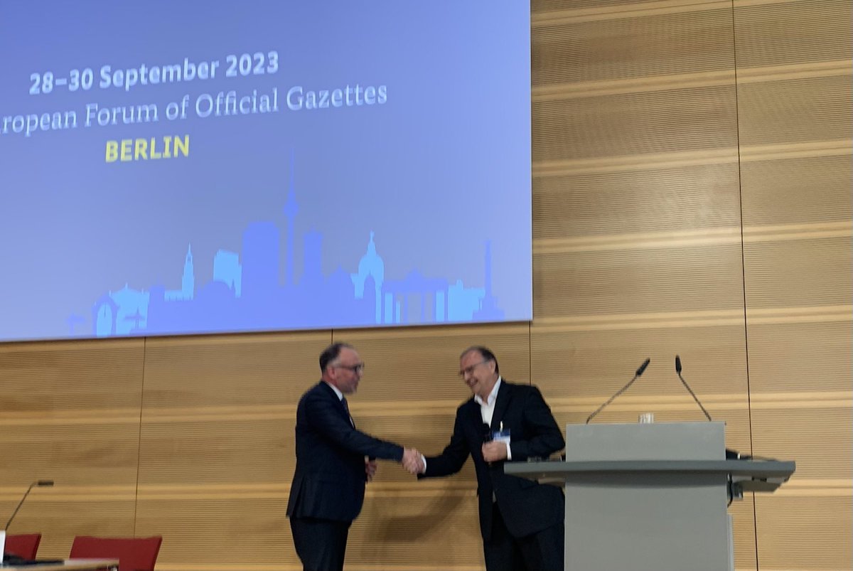 State Secretary Angelika Schlunck opens the Forum: “access to law is the foundation of citizens’ trust”. <a href="/HardemanHildeML/">Hilde Hardeman</a> @PublicationsOffice presents challenges and opportunities in the legislative cycle. 
#Berlin
#EuropeanUnion
#Bundesgesetzblatt
<a href="/EuropeanForumOJ/">European Forum OJ</a>
@bmj_bund