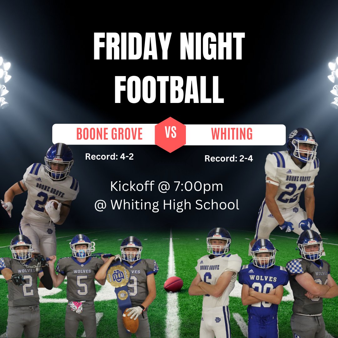 CoachMiller64's tweet image. HERE WE GO!! Week 7 is officially here! BG is coming off a big conference win against River Forest and we are looking to go on the road this week to Whiting High School! Best of luck to all teams this Friday Night!

#ContinueTheProcess