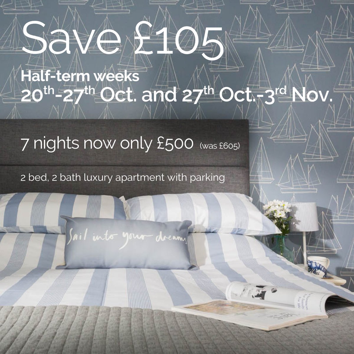 ⬇️ PRICE REDUCED! SAVE £105⬇️
Half-term weeks
20th-27th October
27th October-3rd November
Was £605, now only £500.
Book at falmouthholidayhomes.co.uk/property/ebb-a…
#cornwall #holiday #falmouth