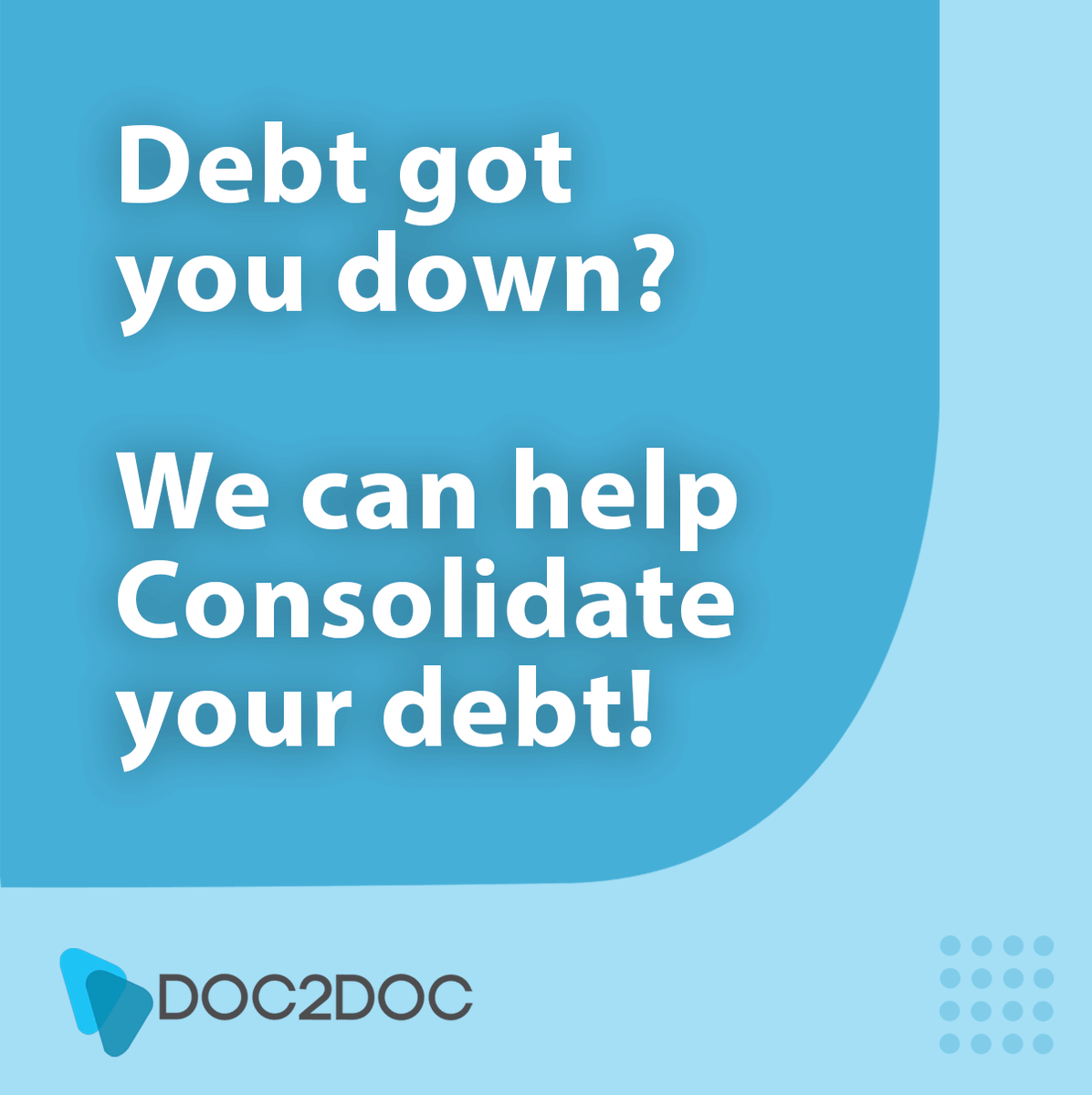 Doc2Doc Lending (@doc2doc_lending) on Twitter photo Did you know that you can ๐น๐ผ๐๐ฒ๐ฟ ๐๐ผ๐๐ฟ ๐บ๐ผ๐ป๐๐ต๐น๐ ๐ฝ๐ฎ๐๐บ๐ฒ๐ป๐๐ ๐๐ถ๐๐ต #๐ฑ๐ฒ๐ฏ๐๐ฐ๐ผ๐ป๐๐ผ๐น๐ถ๐ฑ๐ฎ๐๐ถ๐ผ๐ป?
If you are ready to consolidate #creditcard and other debts, learn more about Doc2Doc's #personalloans for debt consolidation.
doc2doclending.com/loan-details/ Did you know that you can ๐น๐ผ๐๐ฒ๐ฟ ๐๐ผ๐๐ฟ ๐บ๐ผ๐ป๐๐ต๐น๐ ๐ฝ๐ฎ๐๐บ๐ฒ๐ป๐๐ ๐๐ถ๐๐ต #๐ฑ๐ฒ๐ฏ๐๐ฐ๐ผ๐ป๐๐ผ๐น๐ถ๐ฑ๐ฎ๐๐ถ๐ผ๐ป?
If you are ready to consolidate #creditcard and other debts, learn more about Doc2Doc's #personalloans for debt consolidation.
doc2doclending.com/loan-details/