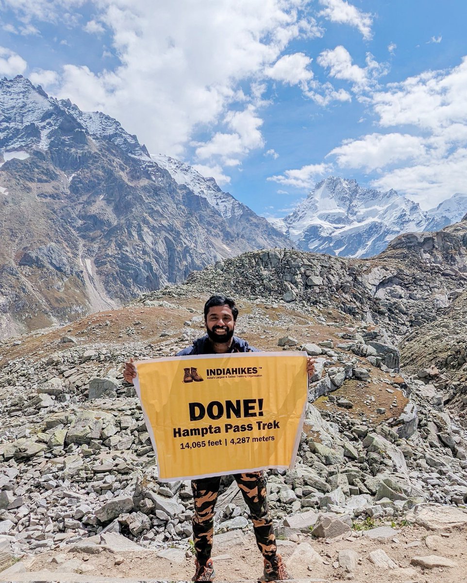 എന്റെ ആദ്യ Himalayan Trek (6days)😃 വിജയകരമായി പൂർത്തി ആക്കി☺️
Hight : 14065ft. 
#hamptapass