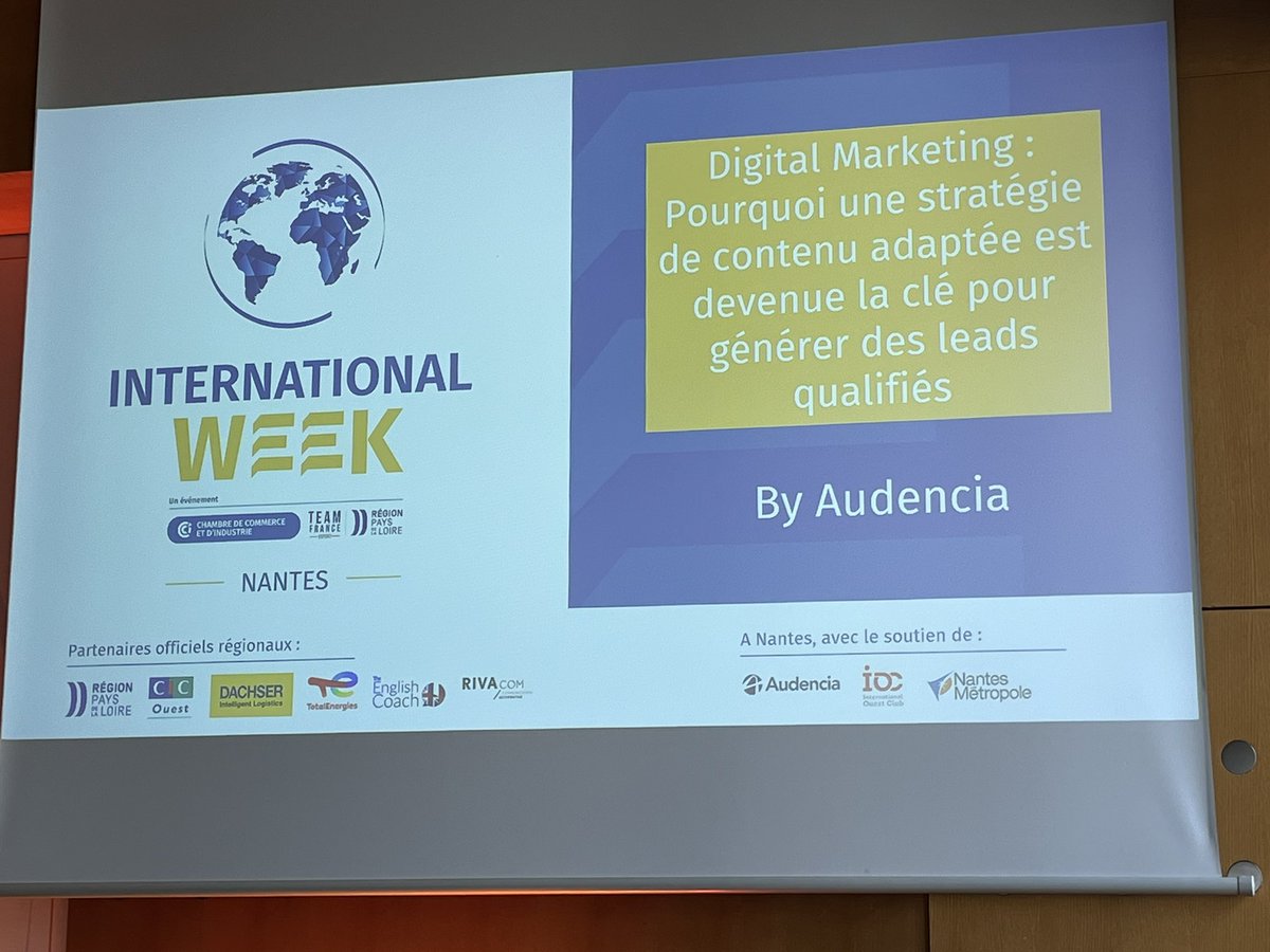 FrankDormont's tweet photo. @CCINantes #internationalweek avec @audencia #bluelemon #digital #marketing stratégie de contenu #lead qualifiés Salle comble ! https://t.co/pv5jqU33xU