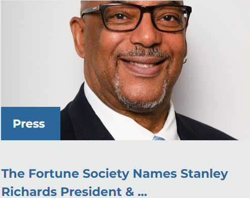 Hearty congratulations to <a href="/Stan_Fortune/">Stanley Richards</a>, new CEO of <a href="/thefortunesoc/">The Fortune Society</a> and the first formerly incarcerated person to take the helm. (1/3) fortunesociety.org/media_center/t…