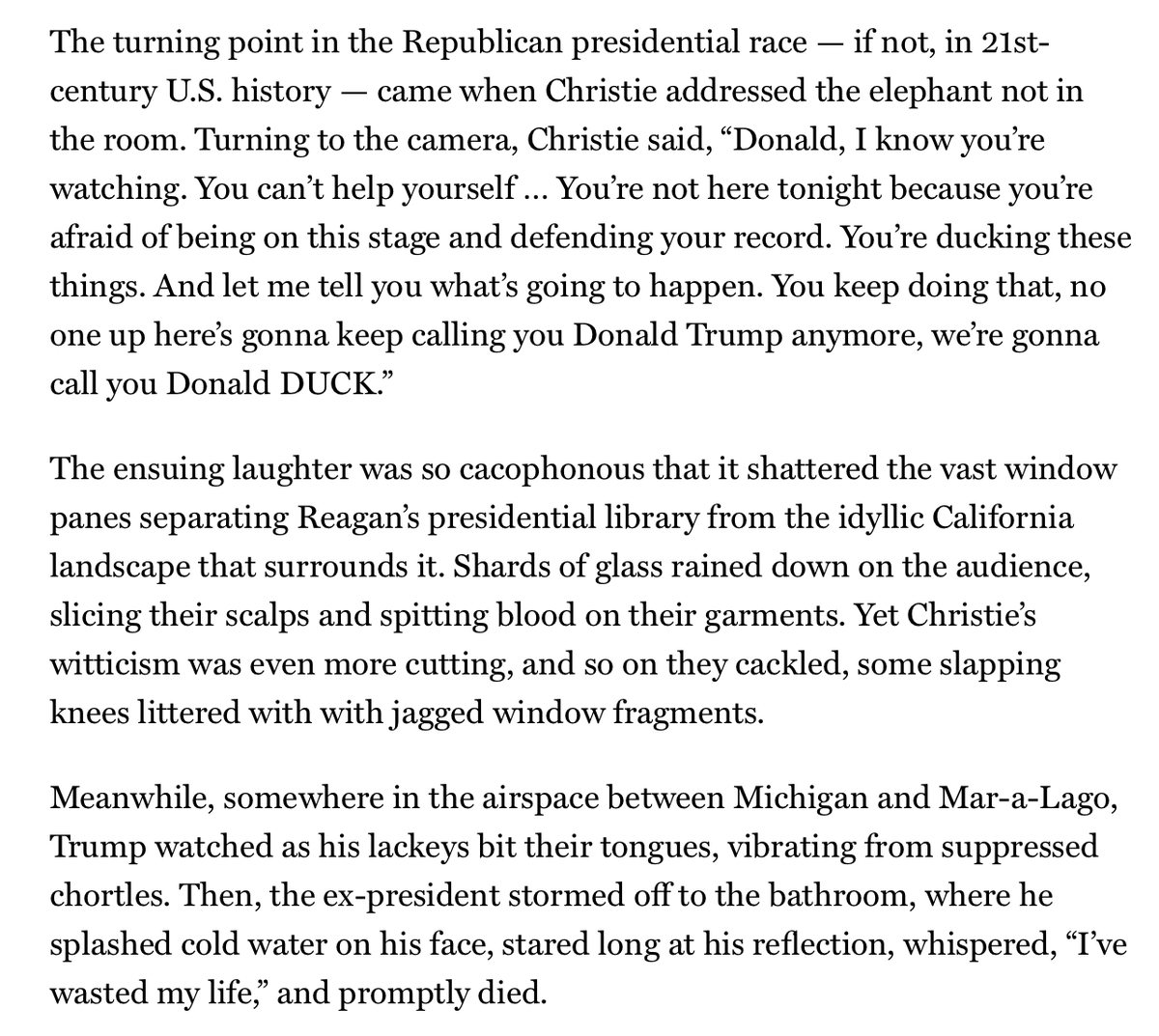 EricLevitz's tweet photo. Wrote up who won and lost last night's debate. Think it goes without saying that Chris Christie was in the winner's circle https://t.co/xfXqQNzjoD https://t.co/MIAQDSjB1b