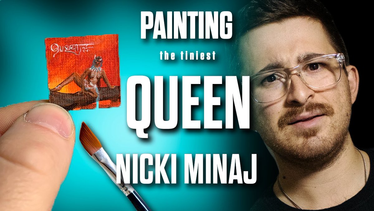 Watch me paint the tiniest QUEEN by <a href="/NICKIMINAJ/">Nicki Minaj</a> 

👉👉youtu.be/mYip99jYk7Q