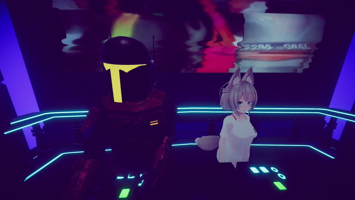 SeraAkai's tweet photo. Mikpwn &amp; whippa
It was so much fun performance of Eurobeat DJ from Mikpwn &amp; whippa. It uplift the atmosphere and make audience exciting and drew the dance. It changed MAGENTA as Dance hall. 
 ＃SHOWCASE_VRC https://t.co/zc5YwbxbMl