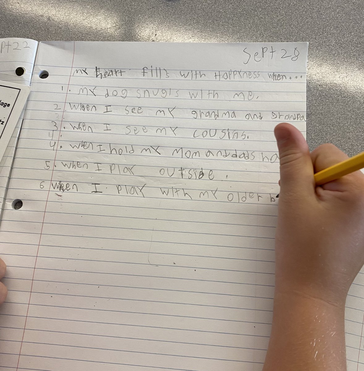 M_Berkovitz's tweet photo. After reading this beautiful book, we were inspired to write a list of things that fill our hearts with happiness! 💜🥰@AltonVillagePS https://t.co/jWtlAr28xM