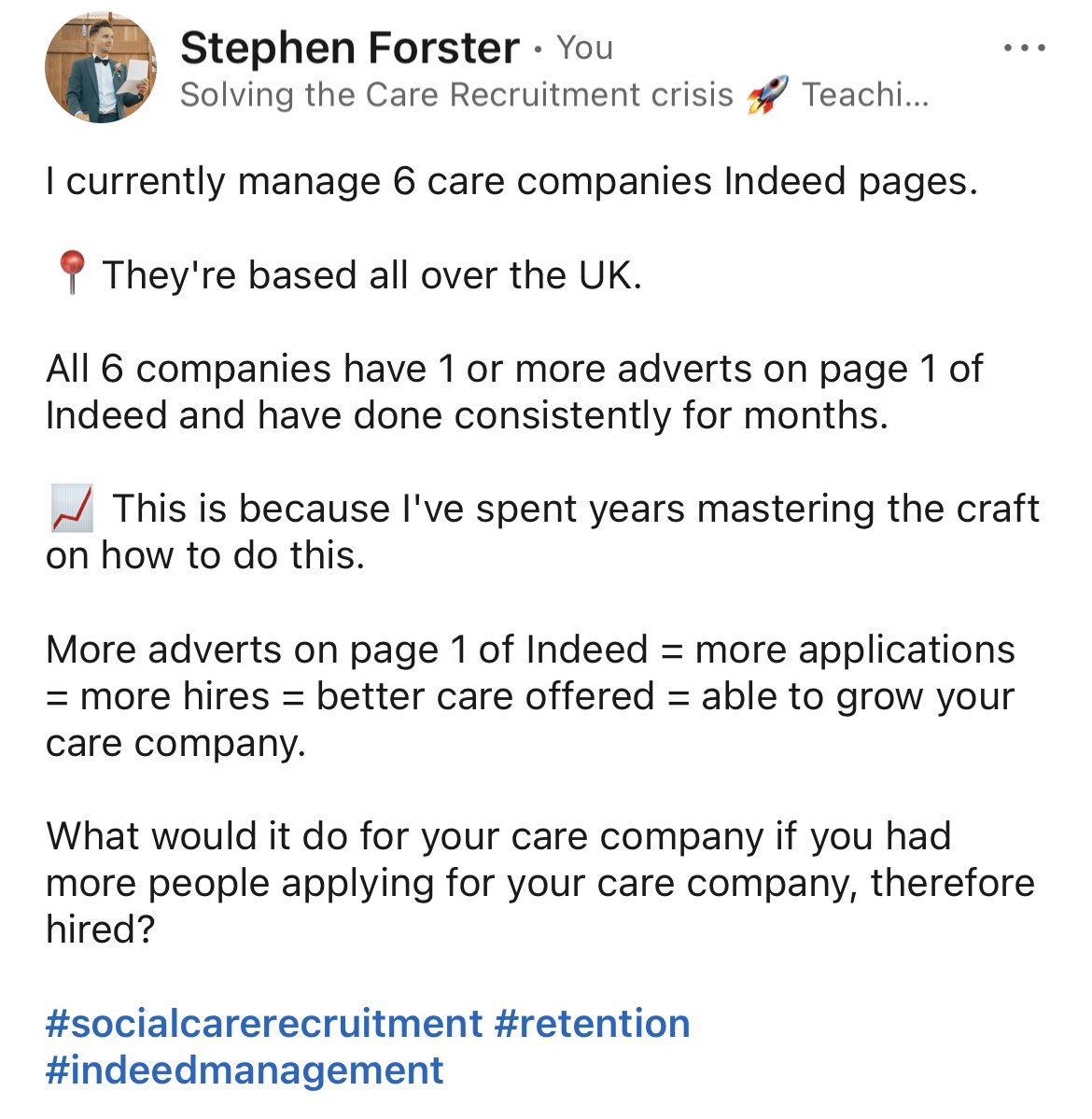 Stephen Forster | Care Recruitment Expert 🚀 tweet media