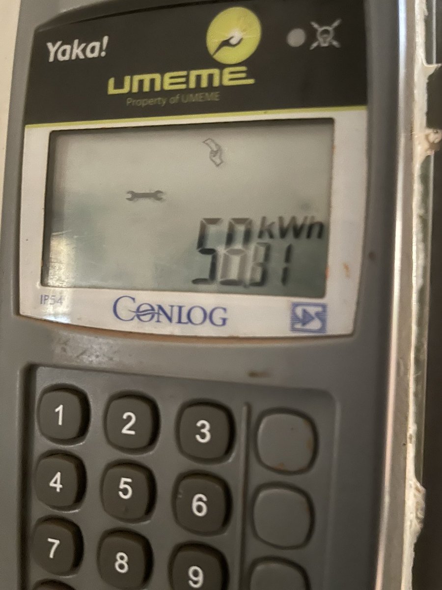 Andersogas's tweet photo. @UmemeLtd please advice. On why I don’t have power. Meter number is 04246619920 https://t.co/69rky7dURU