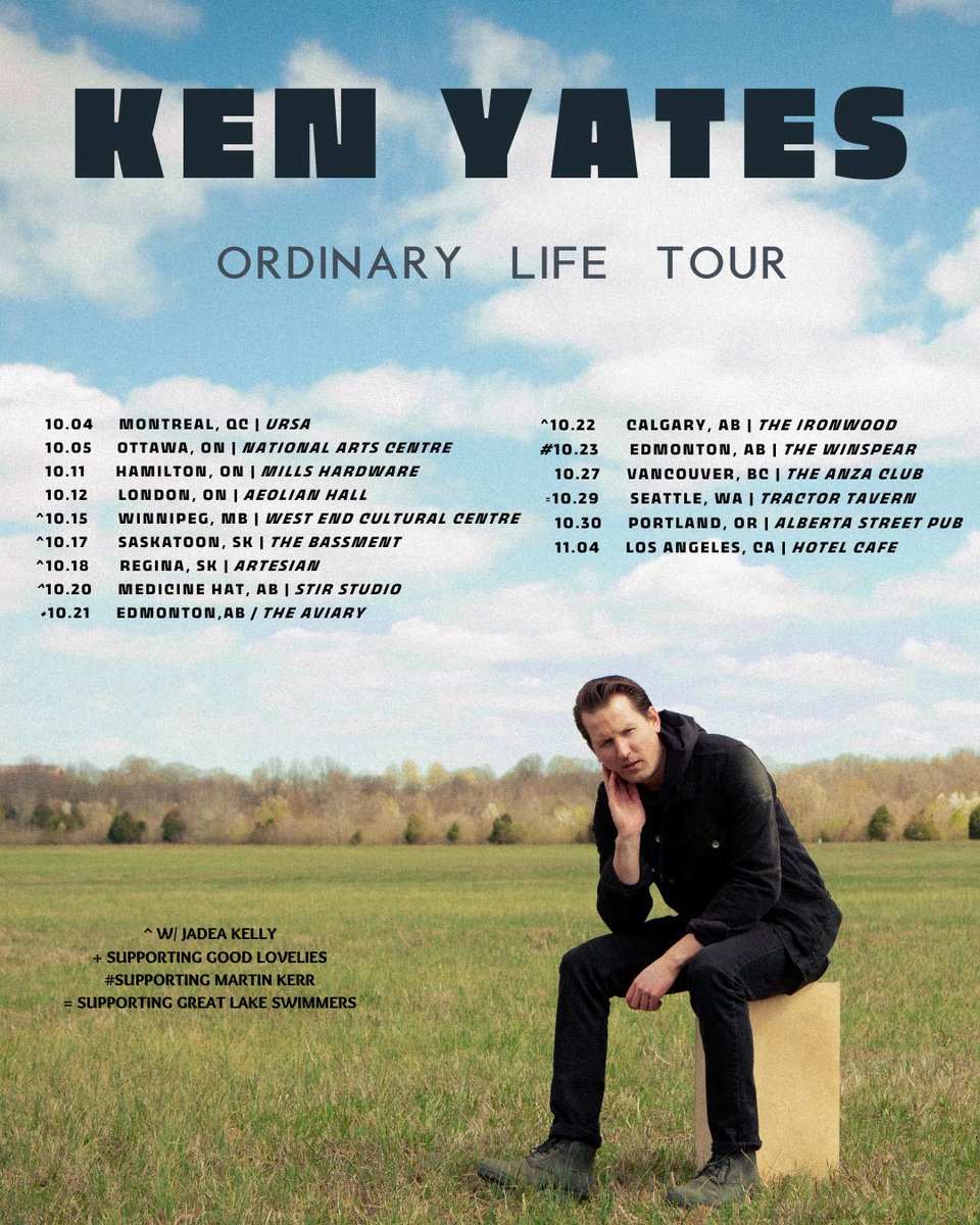 Not on this app much these days, but I’m heading out on tour next week and I’m driving across half of North America. I’d really love to see you.