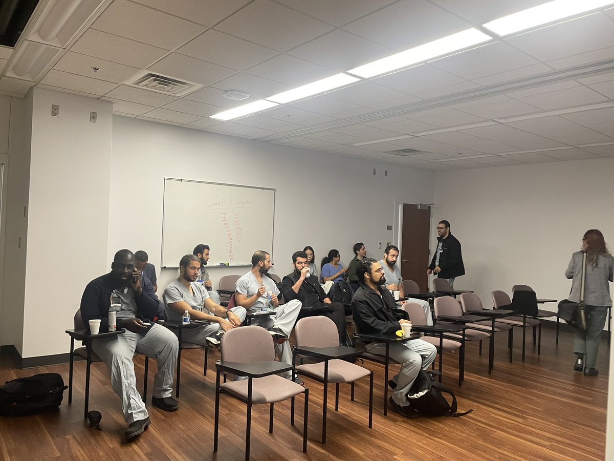 DMC_Radiology's tweet photo. Our residents enjoying refreshments before morning #pediatricIR lecture given by the one and only Dr. Roger Kakos @DMC_Heals :) Thanks to @babily123 for putting this together! #iRad #RadRes #Radiology #WeOwnDetroit #FutureRadRes https://t.co/c5lvo3DGr9