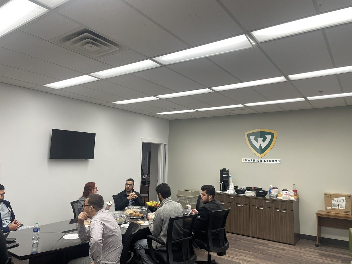 DMC_Radiology's tweet photo. Our residents enjoying refreshments before morning #pediatricIR lecture given by the one and only Dr. Roger Kakos @DMC_Heals :) Thanks to @babily123 for putting this together! #iRad #RadRes #Radiology #WeOwnDetroit #FutureRadRes https://t.co/c5lvo3DGr9