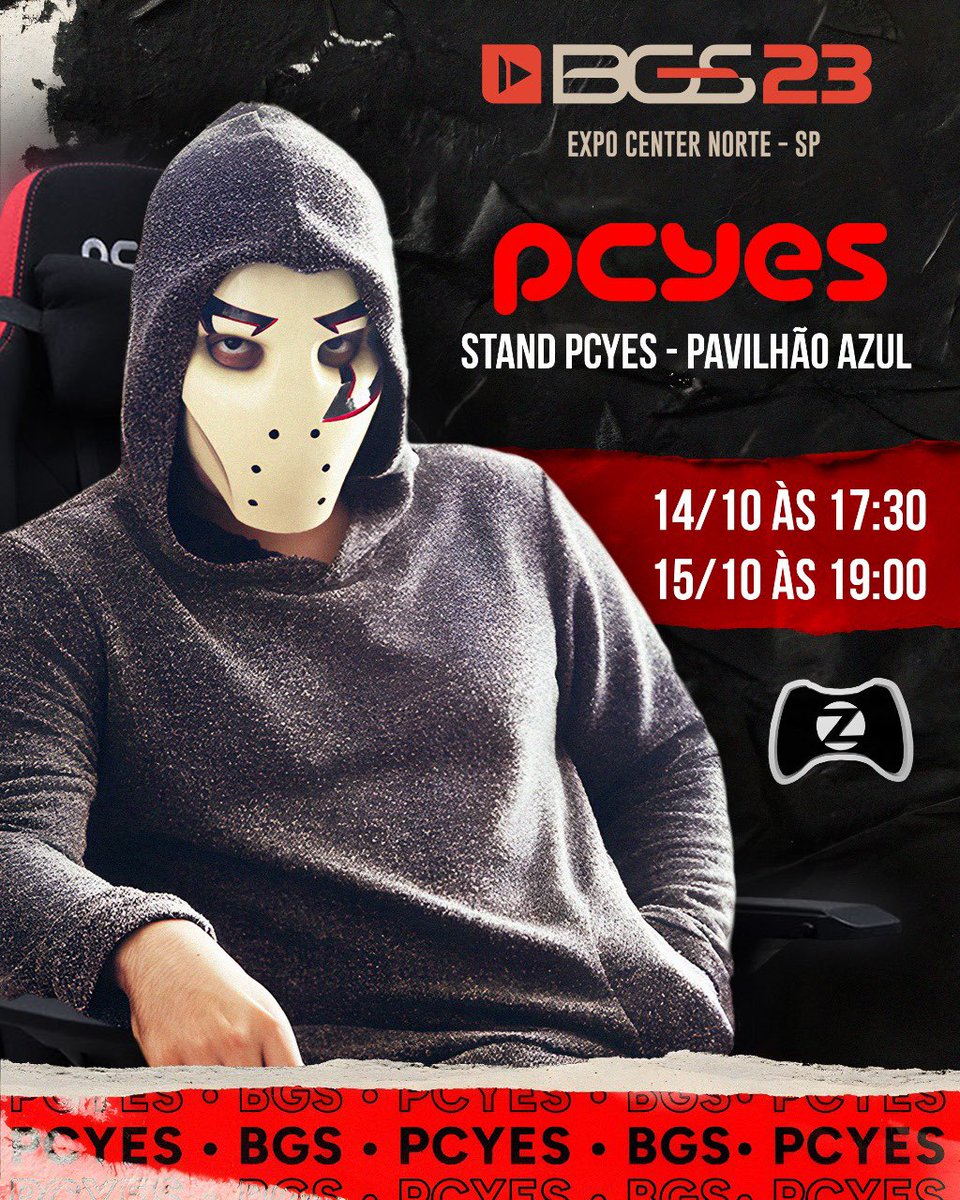 Eae jovens! Com muita alegria que venho avisar que finalmente teremos uma data para nos encontrar novamente! Estarei nos dias 14 e 15 de outubro na BGS (Brasil Game Show) no stand da @pcyes! Quero encontrar todos vocês por lá! Grande abraço!