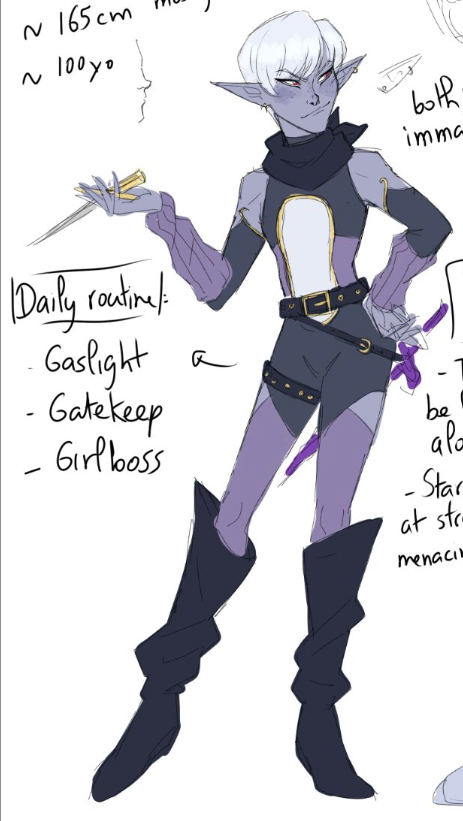 lucaslerat_'s tweet photo. really like that quick sketch of a super old OC (unearthed for Baldur's gate) https://t.co/2fO6cCsqC6