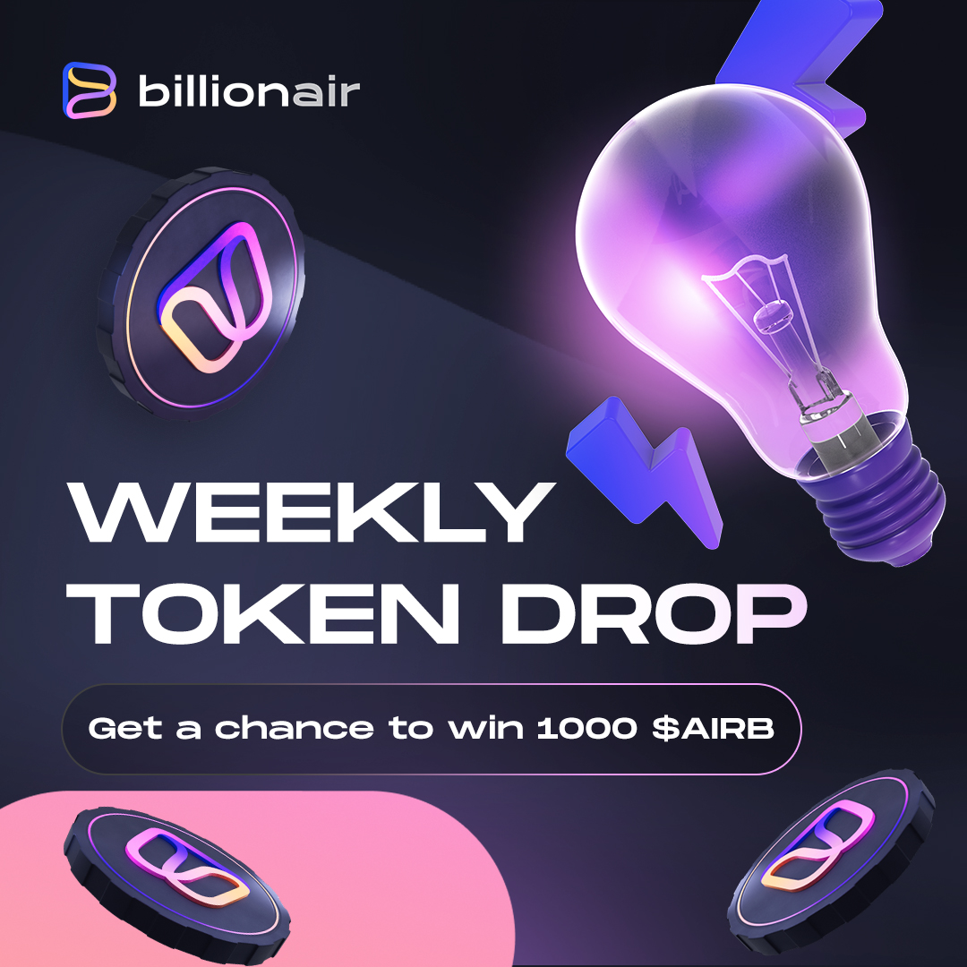 billionair_app's tweet photo. 🚀 Weekly Token Drop Alert! 🌟

Participating is simple:

• Retweet this post
• Give it a thumbs-up and leave a comment
• Tag us &amp; use #AIRB in your comment

3 fortunate winners stand to win 1000 $AIRB tokens each as a reward! 🎁

Wishing everyone the best of luck! 🤞 https://t.co/GmclK363HS