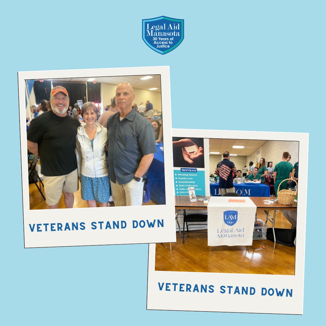 LegalAid941's tweet photo. We were honored to take part in this weekend’s Veterans Stand Down event, hosted by JFCS Suncoast, with so many wonderful other local organizations. The event provides an array of services for veterans, including medical checkups, benefit reviews and amnesty court. https://t.co/D71IDka5v4