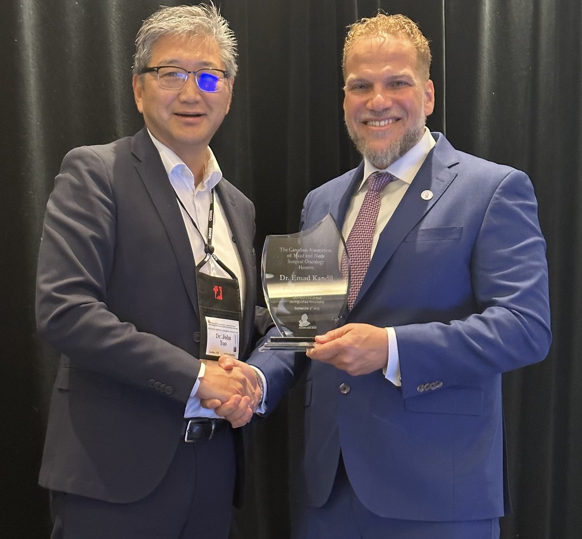 Just a #TBT to when Dr. Emad Kandil was the keynote speaker at the Canadian Society of Otolaryngology-Head and Neck Surgery Conference in Toronto, Canada, on September 9, 2023! #TulaneSurgery