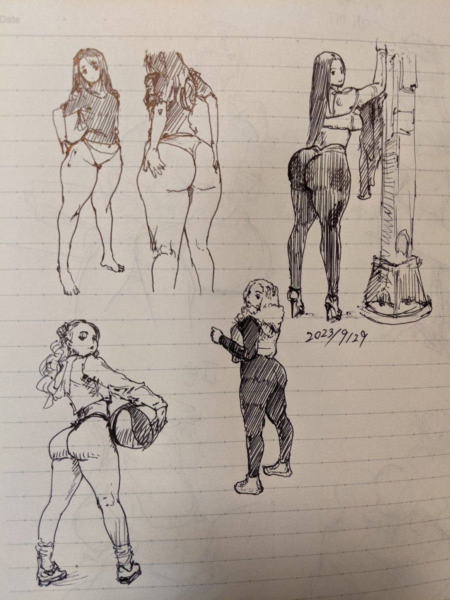 むちむちな脚 カキカキ。 