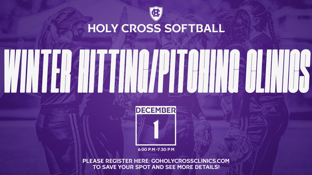 Our @HCrossSB December clinics are live! 💜🥎Follow the link to register: goholycrossclinics.com