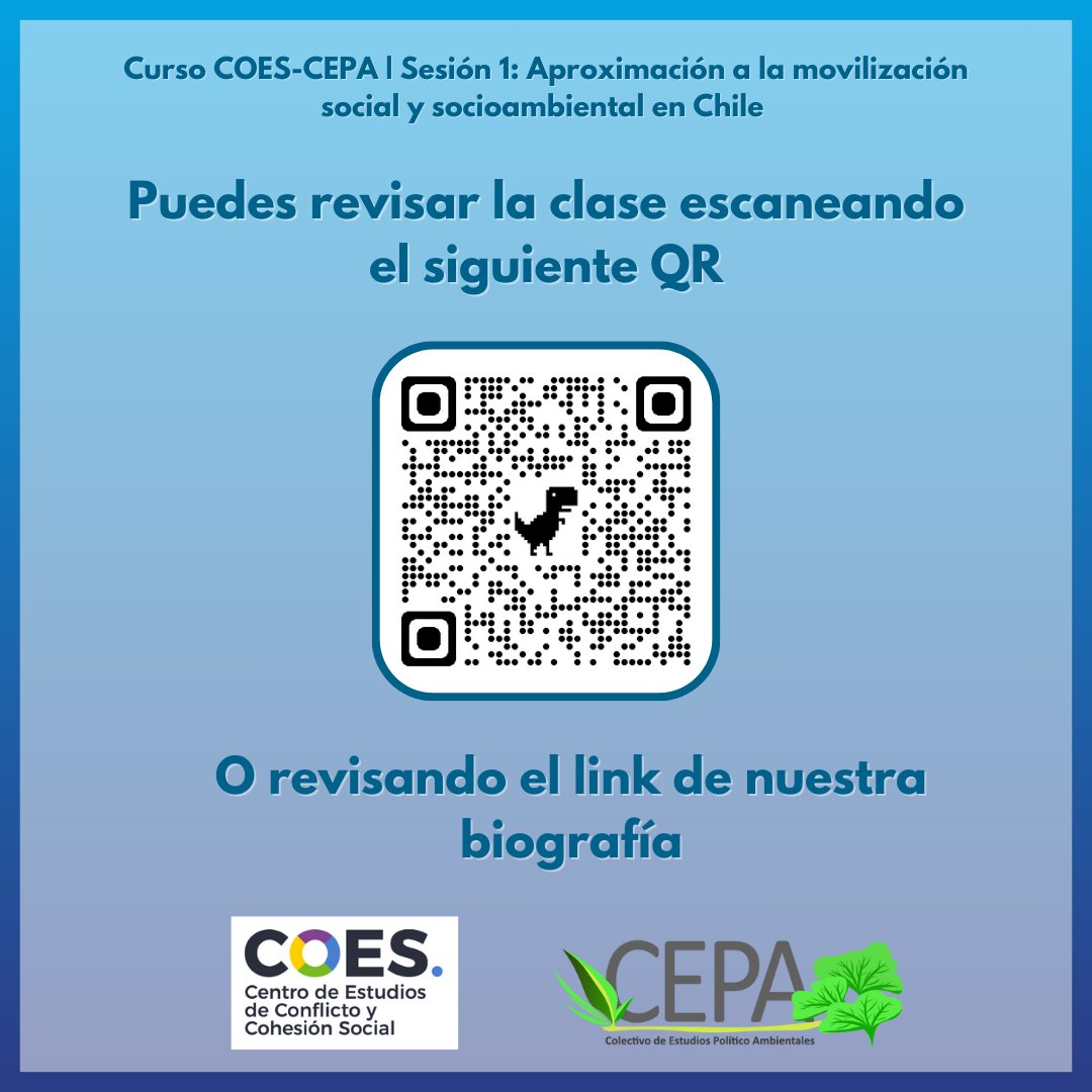 🌎 Hoy 28/09, se celebra el Día Internacional del Acceso Universal a la Información📚. Por ello, comenzamos difundiendo la 1ra sesión del curso COES-CEPA realizado en la USocioambiental de <a href="/FIMA_Chile/">ONG FIMA</a>, durante julio-agosto.
Accede aquí a la 1ra sesión: youtu.be/ZHrUusGnC_E