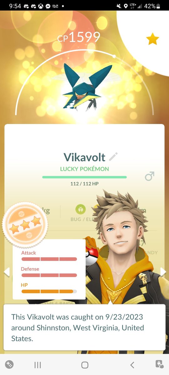 LandonThomas007's tweet photo. #Vikavolt #Lucky #PokemonGO
I got a Lucky Vikavolt https://t.co/dbxkpm4pQI
