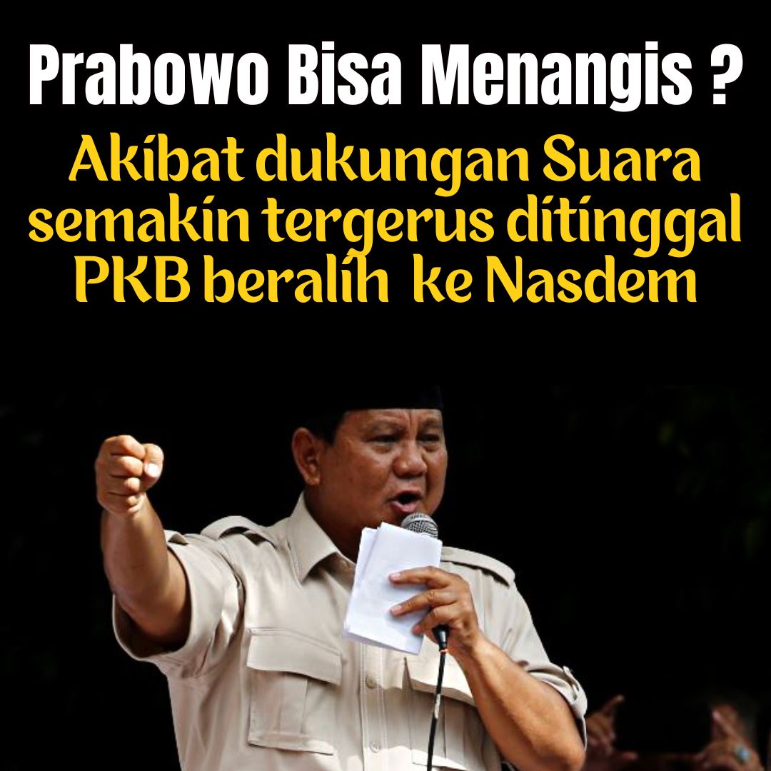 susilo2181's tweet photo. Prabowo Bisa Menangis ? Akibat dukungan Suara semakin terqerus ditinggal PKB beralih ke Nasdem https://t.co/CJuFVLE3NG