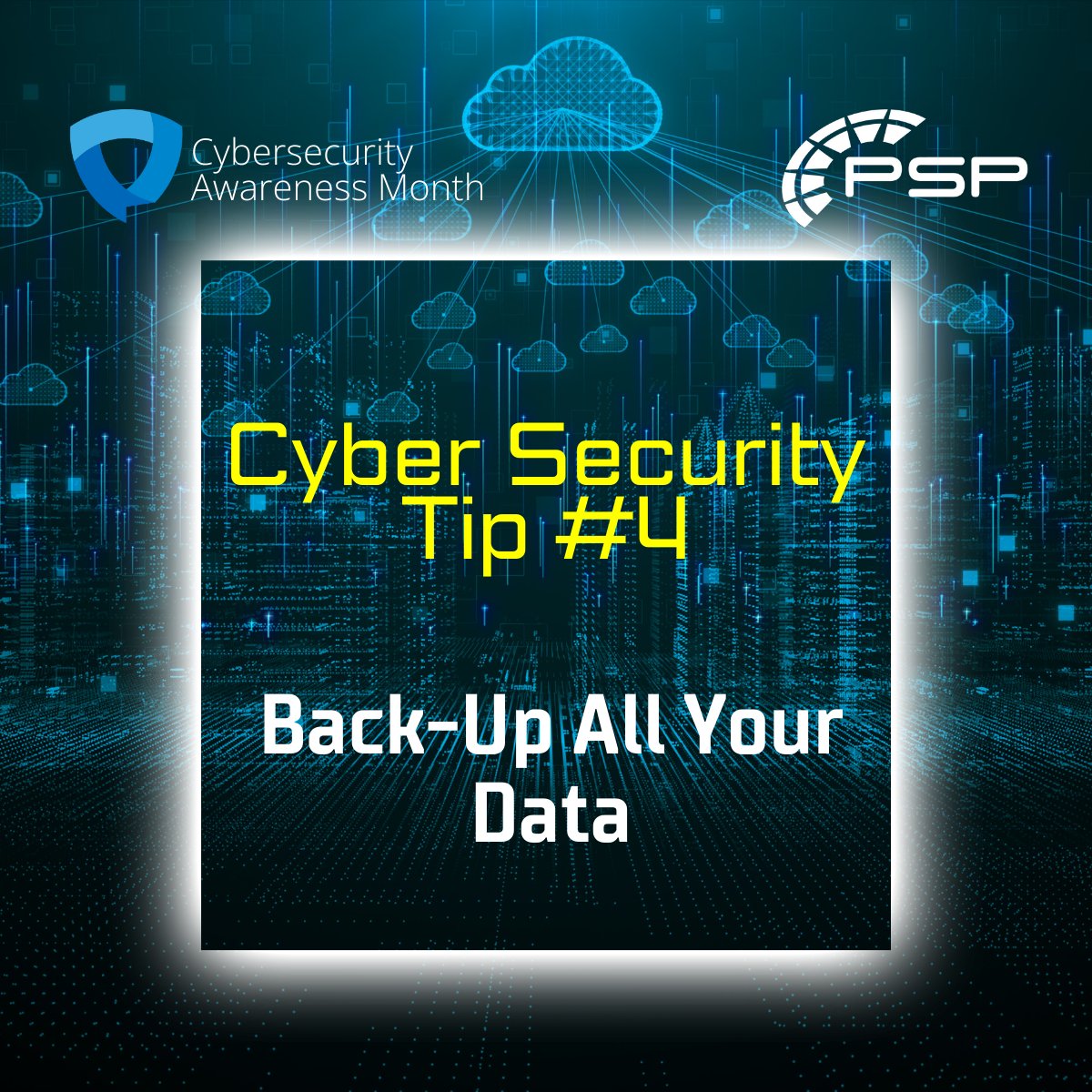 #cybersecurityawarenessmonth tip #️⃣4️⃣
💾 Back Up All Your Data 💾
Don't wait for a disaster to strike. Regularly back up your data to ensure it's safe from ransomware and data loss.

Follow our page so you don't miss any of our daily tips!
#becybersmart