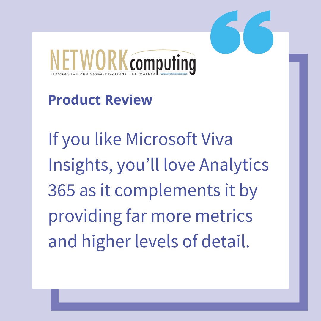 📊 Boost teamwork with Analytics 365! 🚀 Dive into detailed metrics for enhanced collaboration. Check out Network Computing's review for the full picture. 🌐🔍 

Full Product Review 👉 zurl.co/pqWm 

#CollaborationAnalytics #MicrosoftTeams #VivaInsights
