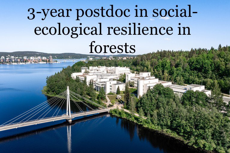 María Triviño (@maria_trivino_c) on Twitter photo Apply for 3-year #postdoc position!🌲😃 Become part of <a href="/JYU_BERG/">Boreal Ecosystems Research Group</a> to do exciting research at <a href="/jyuscience/">Faculty of Mathematics and Science</a> and <a href="/JYU_WISDOM/">@JYU_Wisdom</a>. Themes include #sustainable_forestry #stakeholders #preferences #climateadaptation. Please spread the word. More details 👉🏽 bit.ly/3Owp41F
DL: 22 Oct! Apply for 3-year #postdoc position!🌲😃 Become part of <a href="/JYU_BERG/">Boreal Ecosystems Research Group</a> to do exciting research at <a href="/jyuscience/">Faculty of Mathematics and Science</a> and <a href="/JYU_WISDOM/">@JYU_Wisdom</a>. Themes include #sustainable_forestry #stakeholders #preferences #climateadaptation. Please spread the word. More details 👉🏽 bit.ly/3Owp41F
DL: 22 Oct!