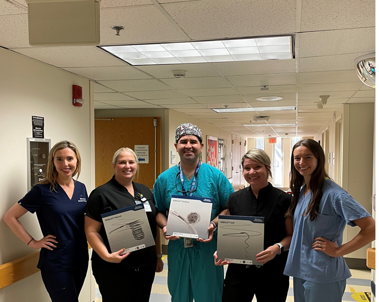 bsc_io_e's tweet photo. #EMBOLDcoils case out of @UNC_SOM by @NimaKokabiMD. A complex case treating 34yo PT w/ autoimmune hepatitis, pt was at high risk of bleeding from portal hypertension & splenic artery aneurysms. #Truselect and all 3 #EMBOLDcoils were used. https://t.co/ihdmVpjutg https://t.co/Bw2cKZaRZH
