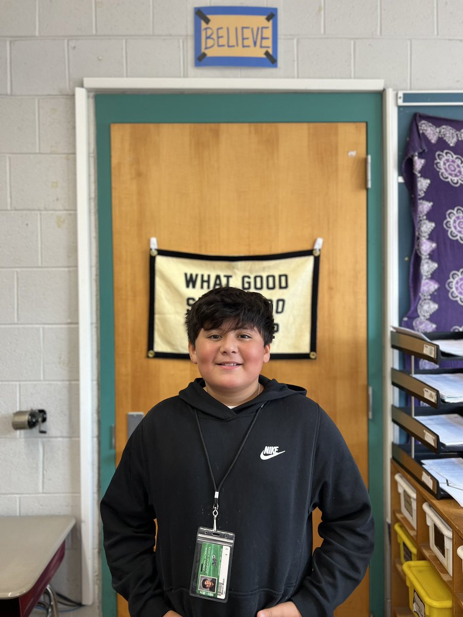 rlfreedm's tweet photo. Meet the first #jjsecretagents student of the week #agent10. He’s kind. He listens to everything. He shares his ideas with others. https://t.co/ZisFkZ8ott