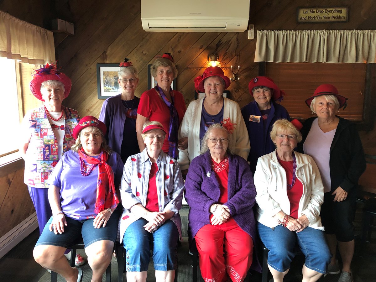 Since retirement, I have joined a Red Hat group. Lots of fun. Lucille Lavoie. #LovingRetirement